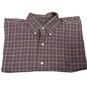 Ralph Lauren Casual Button Down Shirt in Blue and Red